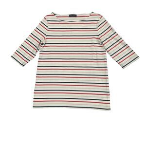 Saint James L'Atelier Shirt Women 6 Stripe Cotton Nautical Academia Made France
